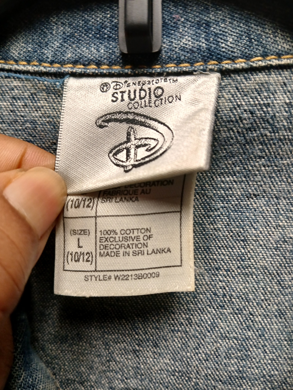 Disney STUDIO Collection Blue Denim Jacket with Jack Skellington Back Art - Picture 5 of 8
